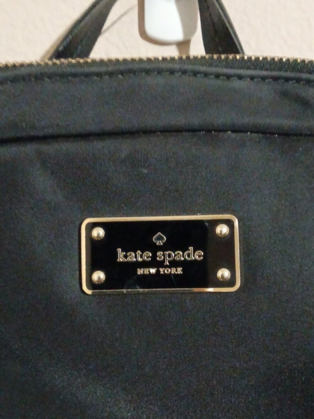 Kate Spade Large Nylon Water Resistant Backpack Work Bag—Black - Picture 2 of 14